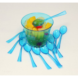 Cuchara de Plastico Premium Turquesa 160mm (10 Uds)