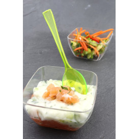 Cuchara de Plastico Premium Verde 160mm (10 Uds)