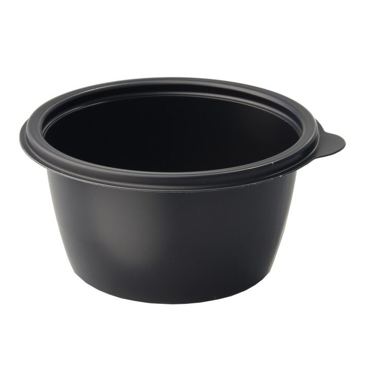 Tarrina de Plastico Negra PP 500ml Ø13cm 