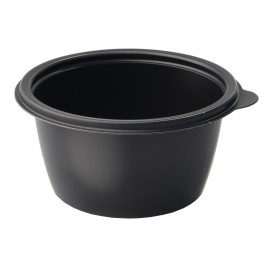 Tarrina de Plastico Negra PP 500ml Ø13cm 