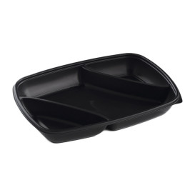 Envase de Plastico PP 3 C. Negro 28x20x4cm 