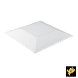 Tapa Bandeja Degustacion Fiesta Transparente 250x250 mm (30 Uds)