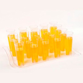 Bandeja Catering Transp. Soporte Copas 37x26cm (40 Uds)