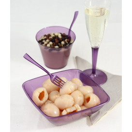 Tenedor de Plastico Premium Berenjena 190mm (180 Uds)