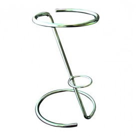Porta Fritas Cónico Plateado Inox (1 Ud)