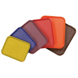 Bandeja Plastico Rectangular Fast Food Azul 30,4x41,4cm (1 Uds)