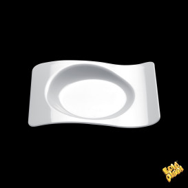 Plato Degustacion Forma Blanco 8x6,6 cm (50 Uds)