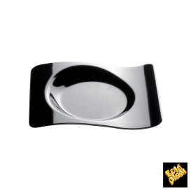 Plato Degustacion Forma Negro 8x6,6 cm (50 Uds)