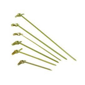 Pinchos de Bambu Decorados Lazo 180mm (100 Uds)