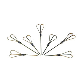 Pinchos de Bambu Decorados Corazón Negro 100mm (100 Uds)