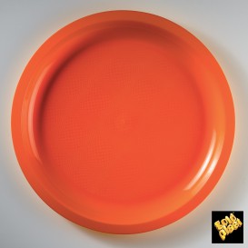 Plato de Plastico Naranja Ø290mm (150 Uds)