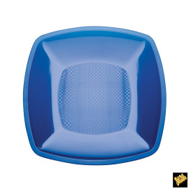 Plato de Plastico Liso Negro PS 230mm (25 Uds)