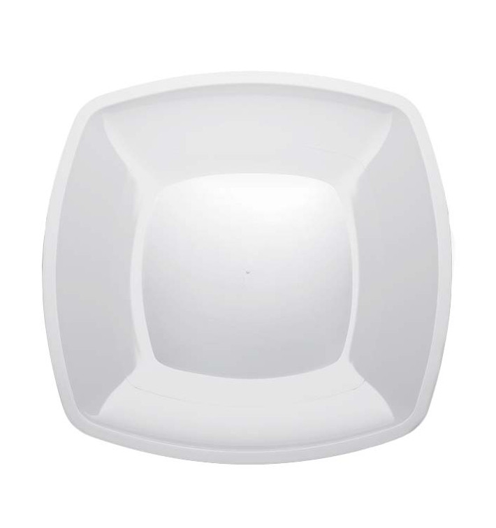 Plato de Plastico Llano Blanco PS 300mm (12 Uds)