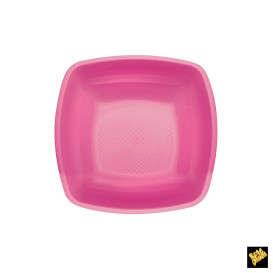 Plato de Plastico Hondo Fucsia PP 180mm (25 Uds)