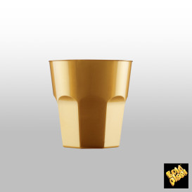 Vaso Plastico para Cocktail Oro PS  Ø73mm 220ml (500 Uds)