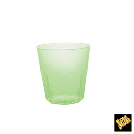 Vaso Plastico Verde Lima Transp. PS Ø73mm 220ml (50 Uds)