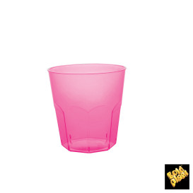 Vaso Plastico Fucsia Transp. PS Ø73mm 220ml (500 Uds)