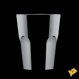 Vaso de Plastico Negre SAN Ø85mm 300ml (8 Uds)