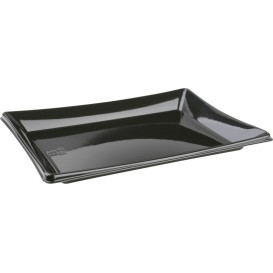 Bandeja Plastico Catering Rectang. Negra 35X16 cm (50 Uds)