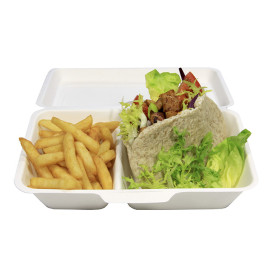 Envase Hamburguesa Caña de Azúcar 240x125x65mm (50 Uds)