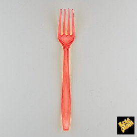 Tenedor de Plastico PS Crema 190mm (50 Uds)