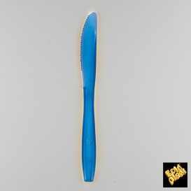 Cuchillo de Plastico PS Azul Transp.190mm (50 Uds)