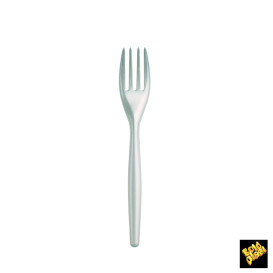 Tenedor de Plastico PS Blanco Pelado 180mm (240 Uds)