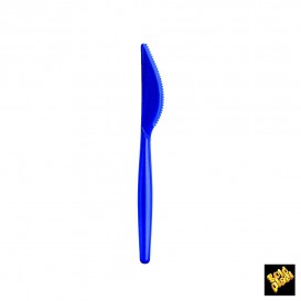 Cuchillo de Plastico PS Azul Perlado 185mm (20 Uds)