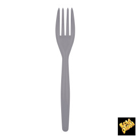 Tenedor de Plastico Easy PS Blanco 180mm (20 Uds)