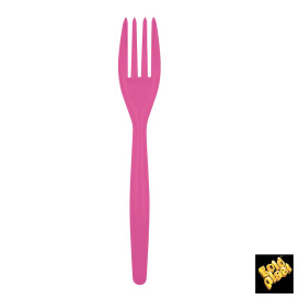 Tenedor de Plastico Easy PS Blanco 180mm (20 Uds)
