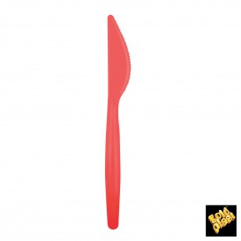 Cuchillo de Plastico Easy PS Rojo 185 mm (20 Uds)