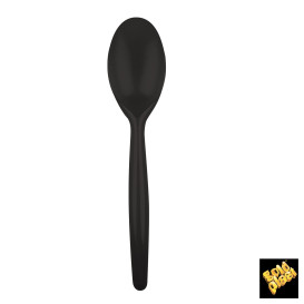 Cuchara de Plastico Easy PS Negro 185 mm (240 Uds)