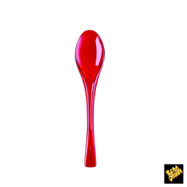 Cuchara de Plastico Fly Rojo Transp. 145mm (50 Uds)