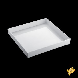 Bandeja Plastico Tray Blanca 30x30cm (1 Uds)