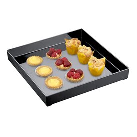 Bandeja Plastico Tray Negra 30x30cm (9 Uds)