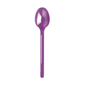 Cuchara de Plastico Violeta PS 175mm (20 Uds)