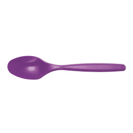 Cuchara de Plastico Violeta PS 120mm (40 Uds)