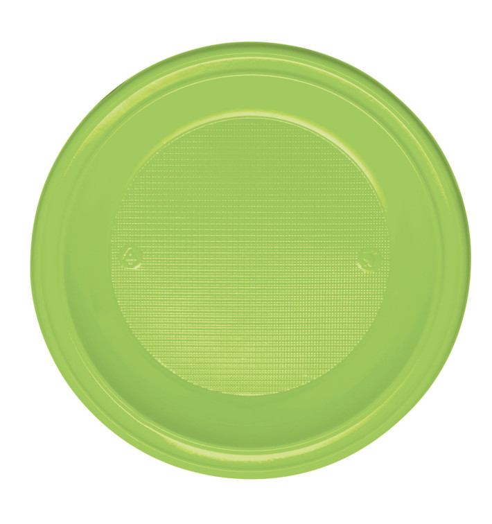 Plato de Plastico Hondo Verde PS 220 mm (30 Uds)