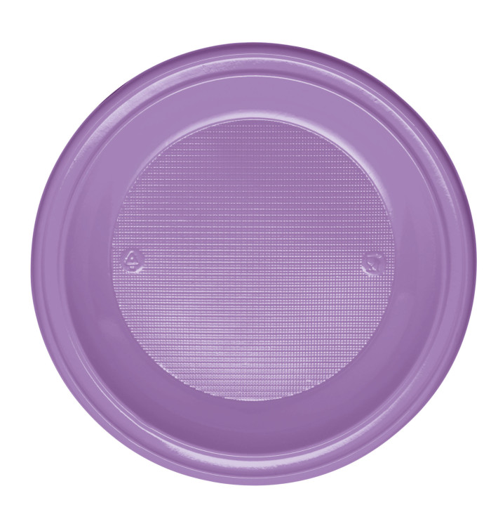 Plato de Plastico Hondo Violeta PS 220mm (600 Uds)