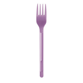 Tenedor de Plastico Violeta PS 175mm (600 Uds)