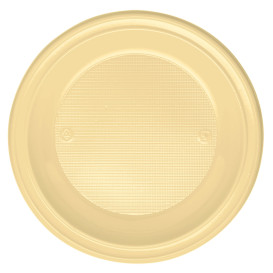 Plato de Plastico Hondo Crema PS 220 mm (30 Uds)