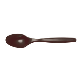 Cuchara de Plastico Marrón PS 120mm (40 Uds)