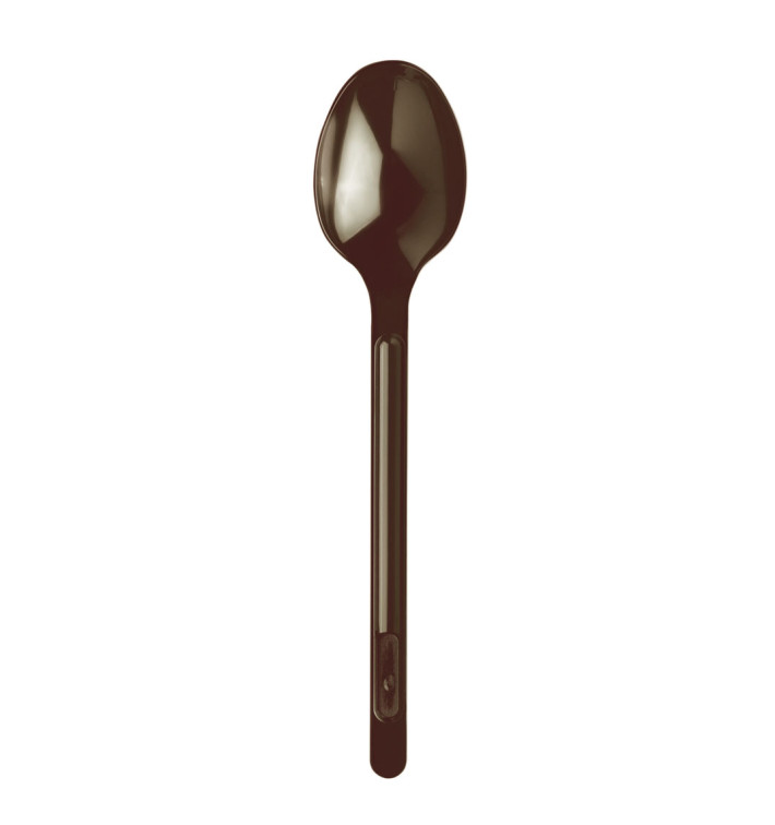 Cuchara de Plastico Marrón PS 175mm (20 Uds)