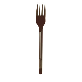 Tenedor de Plastico Marrón PS 175mm (20 Uds)