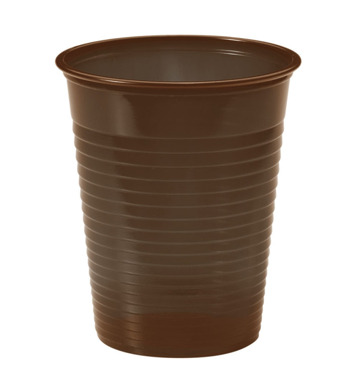 Vaso de Plastico Marrón PS 200ml (50 Uds)