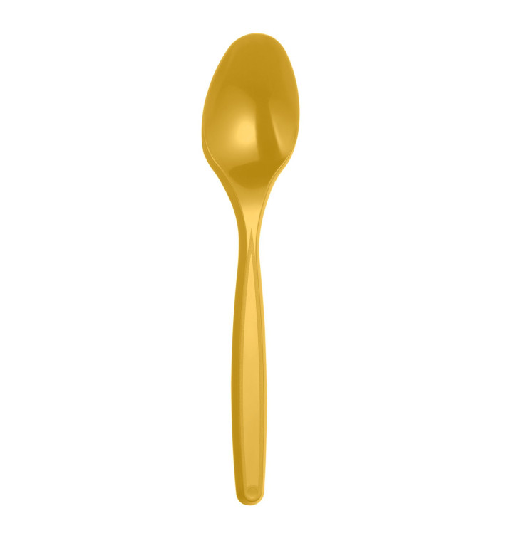 Cuchara de Plastico Oro PS 120mm (40 Uds)
