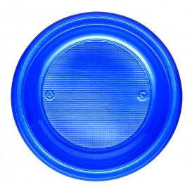 Plato de Plastico Hondo Azul Oscuro PS 220 mm (30 Uds)