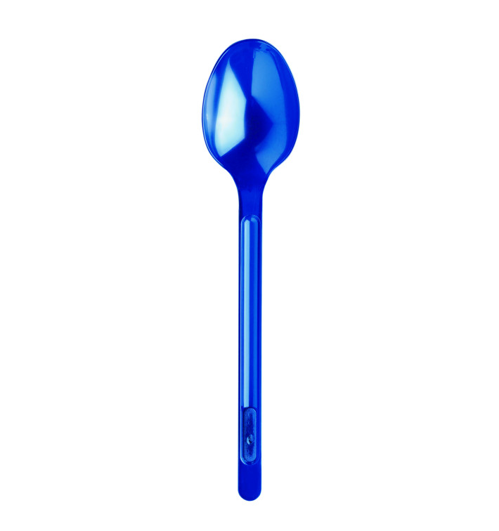 Cuchara de Plastico Azul Oscuro PS 165mm (20 Uds)