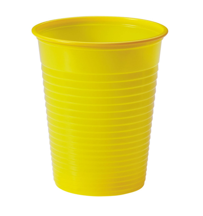 Vaso de Plastico Amarillo PS 200ml (1500 Uds) Vaso de Plastico Amarillo PS 200ml (1500 Uds)