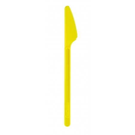 Cuchillo de Plástico PS Amarillo 175mm (600 Uds)